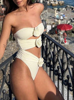 Load image into Gallery viewer, Darcy Floral Bandeau One-Piece
