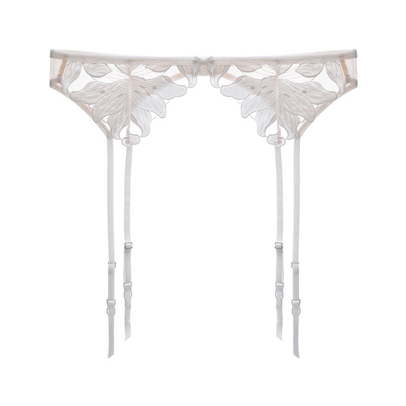 Rosie Lace & Mesh Suspenders White