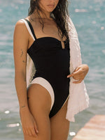 Load image into Gallery viewer, Viola One-Piece Swimsuit Contrast
