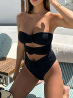 Load image into Gallery viewer, Katherin Floral Bandeau Bikini One-Piece
